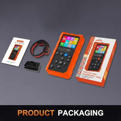 OBD2 Wireless Scanner Diagnostic Tool, Check Engine Car Code Reader 96000+ DTC Scanner with Reset for iOS & Android, Mode 6, Mode 8 & I/M Readiness Diagnostic Scanner for All Vehicles Since 1996