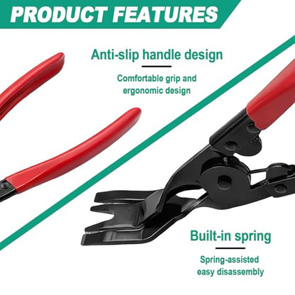 3 Pcs Auto Clip Pliers & Fastener Remover Set, Car Trim Rivet Removal Pry Tool Repair Kit with Storage Bag for Automotive Door Panel Dashboard Upholstery Plastic Fasteners