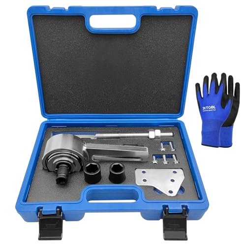 ZKTOOL Engine Crankshaft Belt Pulley Removal Tool - for Ford 1.0& 2.0 ECOBOOST Duratec Engines - 1:5 Torque Multiplier, 21MM/24MM 1/2-Inch Drive, OEM:303-1611 303-1611-01 303-1611-02