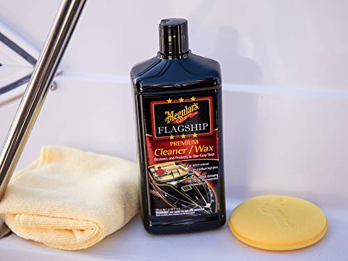 Meguiar's Flagship Premium Cleaner Wax M6132, Pro-Grade Boat and RV Cleaner Wax for Fiberglass and Gel Coats, Removes Defects, Boosts Gloss, and Applies Long-Lasting Protection in One Step, 32 Oz - style: Cleaner/Wax