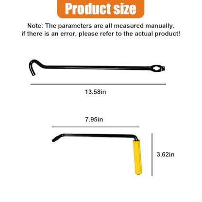 Car Scissor Jack Handle, Extended Steel Car Wheel Lug Wrench, Labor-Saving Automotive Tire Lift Replacement Tool, Jacks Lifting Accessories for Trailer SUV, Sedan, Truck Repair (Extended) - size: Extended