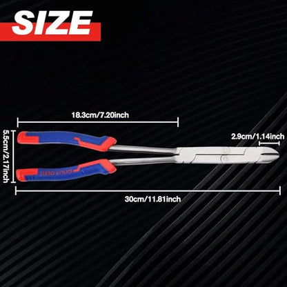 13Inch Long Reach XL Dual Pivot Wire Cutting Pliers Double-Joint Side Cutters Compound Action Cutting Pliers Diagonal Cutters Extra Long Plier for Hard to Reach Narrow Spaces - style: Side Cutters