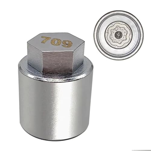 JL 709 for 27mm Nuts, Wheel Locking Nut Key for Jeep (JL) Dodge | Wheel Lock Nut Socket Adapter, Anti-Theft Lug Nut Removal Tool, Anti-Theft Screw Remover, Repair Tool, Tyre Fitting, garage - size: 709