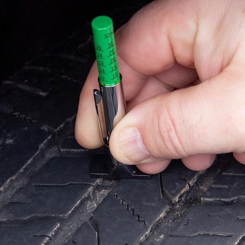 Myers Tire Supply Easy to Read Color Coded Tire Tread Depth Gauge