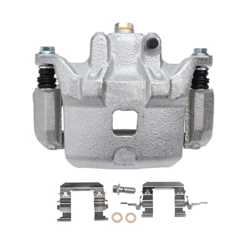 Detroit Axle - 2.5L Front Knuckles Brake Calipers for 2002-2006 Nissan Altima 2003 2004 2005 Replacement Steering Knuckles and Wheel Bearing Hubs Assembly Disc Brake Calipers w/Brackets - size: 4BU50546/Kit