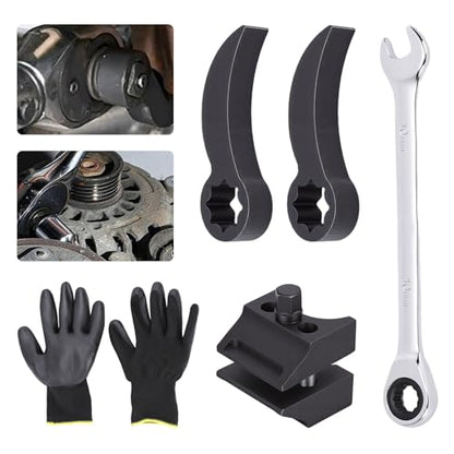 Suspension Shock Absorber Tool Kit - Strut Spreader, Steering Knuckle Separator, Pry Bar Wrench Adaptor, Lower Control Arm Pry Tool for Easy Car Suspension Disassembly & Assembly