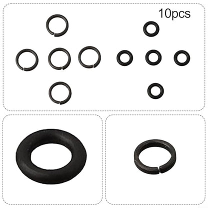 5 Sets Pneumatic Wrench Socket Retainer Rings with O-Rings for 3/8" 1/2" 3/4" 1" Air for Impact Wrenches, Metal Replacement Parts(3/8) - color: 3/8