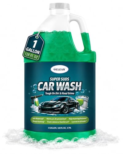 Car Wash Soap – Super Suds High Foaming- 128oz- USA - Deep Cleaning | Foam Cannon or Bucket Use | Cars, Trucks & more |pH-Balanced, Streak-Free | Removes Dirt & Grime | Concentrated car shampoo -