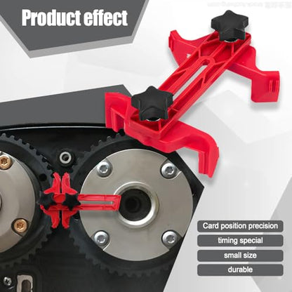 Car Dual Camshaft Clamp, Car Engine Timing Belt Sprocket Gear Locking Tool Kit, Anti-Slip Cam Gear Clamp and Holder Set, Universal Car Accessories Cam Bearing Tool Kit Fit for Most Cars