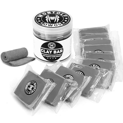 Wontolf 10 Pack Clay Bars Auto Detailing Premium Grade Magic Clay Bar Kit Car Detailing Kit with Washing and Adsorption Capacity for Car Detailing Car Wash Clean 10x50g Gray - color: Gray