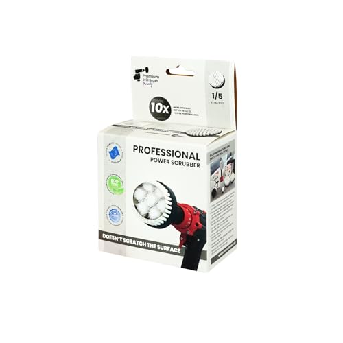 Premium Drill Brush Professional– 2in1 for Drills & Angle Grinders Extra-Soft 4in White | Scratch-Free Cleaning Brush for Carpet, Upholstery, Leather Seats, Glass, Furniture and Car Interior - color: White