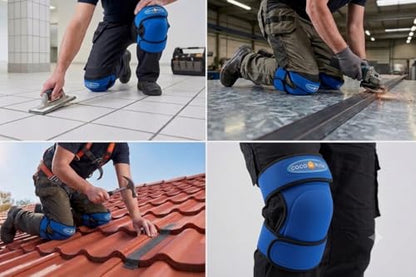 Knee Pads for Men and Women – Work Knee Pads for Gardening, Flooring, Cleaning & Construction, Heavy Duty Non Slip Kneeling Pads with No Straps Dig In, All Day Comfort, Adjustable Secure Fit