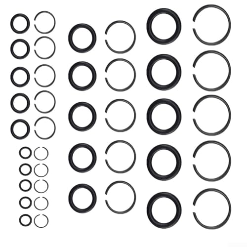 5 Sets Pneumatic Wrench Socket Retainer Rings with O-Rings for 3/8" 1/2" 3/4" 1" Air for Impact Wrenches, Metal Replacement Parts(1/2) - color: 1/2