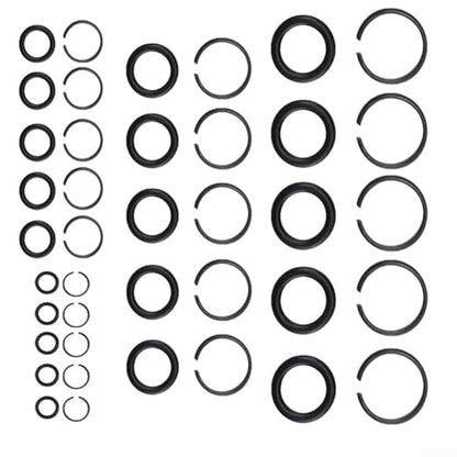 5 Sets Pneumatic Wrench Socket Retainer Rings with O-Rings for 3/8" 1/2" 3/4" 1" Air for Impact Wrenches, Metal Replacement Parts(1/2) - color: 1/2