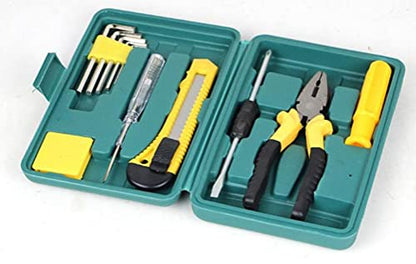 7-Piece Hand Tool Kit - Basic Household Tool Set with Storage Box for DIY, Home Repairs, and Car Maintenance - Durable and Portable