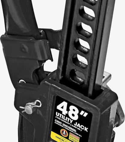 Big RED ATR6501BR Torin 48" Ratcheting Off Road Utility Farm Jack: 3 Ton (6,000 lb) Capacity, Black - size: 48 inch Black