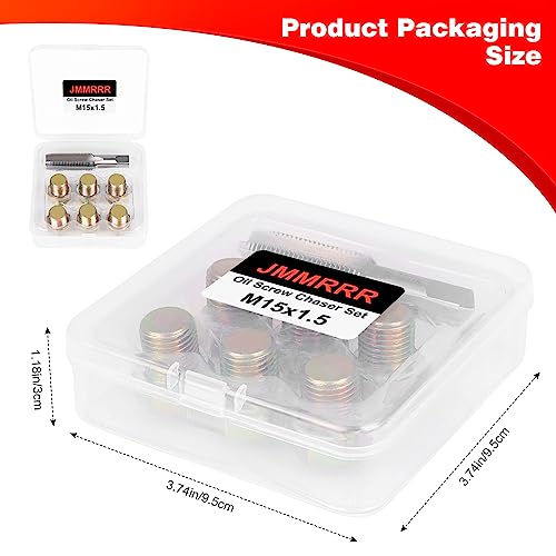 Oil Drain Plug Tap Thread Repair M15 x 1.5MM Oil Pan Screws Rethread | Oil Drain Plug Thread Repair Tool Kit Oil Pan Screws Rethread Tool - size: M15 X 1.5MM