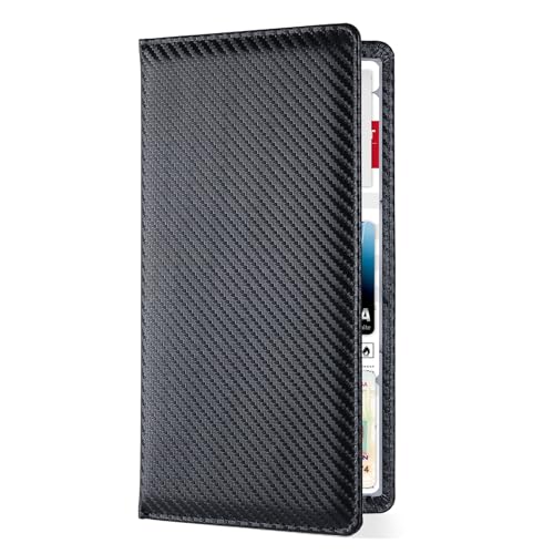 Car Registration and Insurance Holder，Colour Patterns Men Women Car License Document Registration and Insurance Card Holder - color: Black