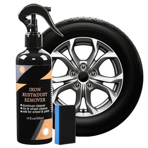DOUNIU Rim & Wheel Cleaner Spray, Iron Rust & DUST Remover, Purple Color Changing Iron Remover, Brake Dust & Rust Cleaner for Most Wheels, Aluminum Safe, 10 fl oz