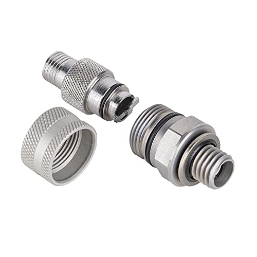 Stahlbus Oil Drain Valve Plug M12x1.75x12mm - CLEAN, EASY, NO TOOL Oil Change - Includes Oil Drain Plug, Washer, Cap, Connector, Silicone Hose - size: M12x1.75x12mm