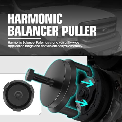 DNA MOTORING 25264 GM Harmonic Balancer Puller, No Radiator Removal for GM LS Engines (5.3L/6.0L/6.2L), Chrysler/Jeep/Dodge V6/V8, 3-Jaw Quick-Clamp Design,TOOLS-00763