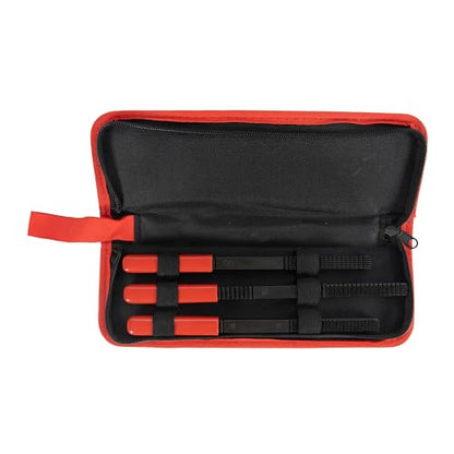 HFS(R 3-Piece Thread Repair File Set, High Carbon Steel Thread Restorer Tool for Cleaning and Repairing Damaged Threads, Includes SAE and Metric Sizes - style: 3PCS