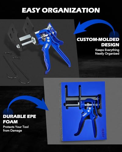 OMT Brake Caliper Piston Compressor Tool for Single Dual Quad Pad | Aluminum Alloy Steel; 377 Lb Force; Retract Pistons for Mechanics; Car and Truck Maintenance; EPE Foam Storage
