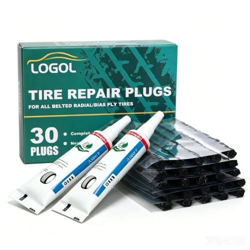 30 PCS Tire Plugs Heavy Duty (4" x 0.24") with Tire Glue | Using tire plugs in combination with tire glue can improve the seal of the repair