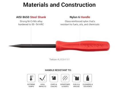 TEKTON 5/32 Inch x 6-1/2 Inch Straight Mini Pry Bar | LRD82102 | Made in USA - size: 5/32 Inch Straight