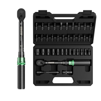 37pcs Bike Torque Wrench Set, Inch Pound Torque Wrench 1/4 Inch Drive, Bike Tool Kit, Bike Torque Wrench Set 4-20Ft.lb(5.4-27.2N.m) Pro Bicycle Tool Kit - size: 37PCS 20Ft.lb