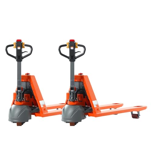 Tory Carrier Classic Electric Power Lithium Battery Pallet Truck/Jack 3300lb Capacity 48" x27" Fork Length Used in Indoor Storage and Handling-Orange Style 2PC | Electric Power Lift, 48" x27" Fork Length Used in Indoor Storage and Handling - color: Orange