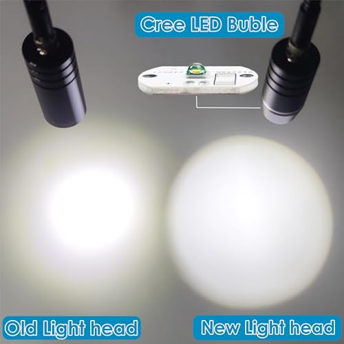 Microscope Light Source Dual Gooseneck Spotlight 3W 6500K for Lab, Industrial, Biological Stero Microscope Illuminator for Electronic PCB Watch Repair (Spotlight-A) - color: Spotlight-A