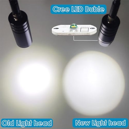Microscope Light Source Dual Gooseneck Spotlight 3W 6500K for Lab, Industrial, Biological Stero Microscope Illuminator for Electronic PCB Watch Repair (Spotlight-A) - color: Spotlight-A