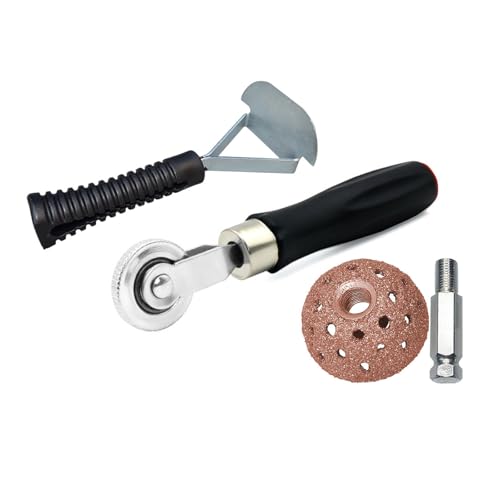 Complete tire repair set with metal grinding tool and ergonomic roller (compatible with all vehicle types tire patches) - color: D