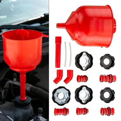 Innovative vehicle cooling system tool set designed to improve filling efficiency and prevent spills