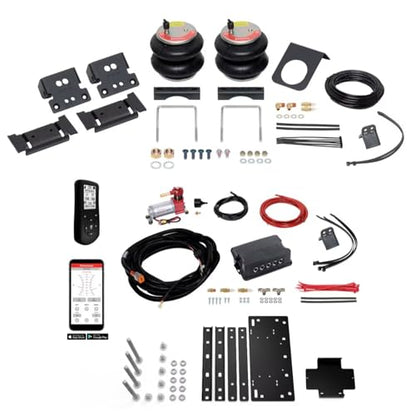 TrendsAuto Firestone Airide Red Label Rear Air Spring Kit with Air Command Dual Wireless App & Remote Kit Standard Compressor fits 2013 2026 Ram 3500 4WD | Includes TrendsAuto Decal - size: Dual Path