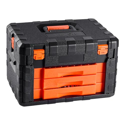 VEVOR Mechanics Tool Set and Socket Set, 450 Pcs, 1/4, 3/8 and 1/2 inch Drive Deep and Standard Sockets, SAE Metric Mechanic Tool Kit with Bits, Wrenches, Accessories, Storage Case with Orange Drawer - size: 1/4"&3/8"&1/2", style: NEW 450 PC