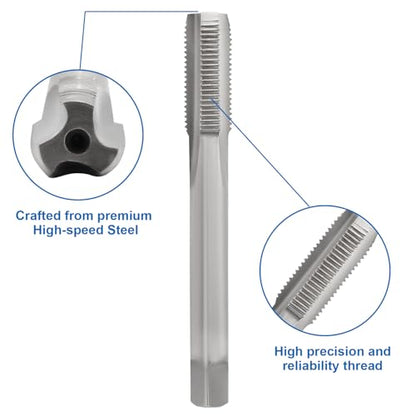 Waziaqoc M10 x 1.0mm Tap and Die Set | Metric, High-Speed Steel, Thread Tap and Die, Various Metals, Right Hand - size: M10 x 1.0mm