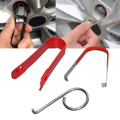 Car Wheel Hub Bolt Nut Cover Removal Tool for Most Vehicles Nut Caps Puller Caps Remover Tool Set Portable - style: B