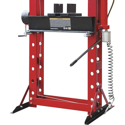 Strongway 50-Ton Pneumatic Shop Press with Gauge and Winch | Controlled pressing, automotive repair, bearing service, straightening/fabrication, heavy shop use - style: 50 ton