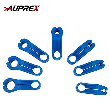 AUPREX 7PCS AC Fuel Line Disconnect Tool Set for Most Ford/GM/Chrysler/Mazda,Includes 1/4 5/16 3/8 1/2 5/8 3/4 7/8 Inch Transmission Oil Cooler Line Quick Disconnect Kit Fuel Line Removal Tool - size: 7 PCS