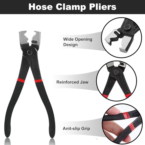 Electrical Disconnect Pliers, Electrical Connector Separator,Hose Clamp Pliers, 8in Automotive Tools, Automotive Tools for Push Tab Style Plugs-black - style: Pliers Set 4-Black