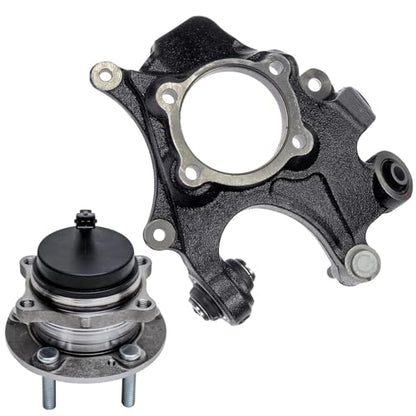 Detroit Axle - FWD Rear Right Knuckle Kit for 2007-2009 Hyundai Santa Fe 2007-2012 Veracruz, 2008 Passenger Side Steering Knuckle Wheel Hub Bearing Replacement - size: 2UW471874/Kit