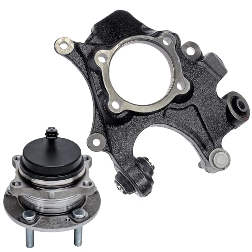 Detroit Axle - FWD Rear Right Knuckle Kit for 2007-2009 Hyundai Santa Fe 2007-2012 Veracruz, 2008 Passenger Side Steering Knuckle Wheel Hub Bearing Replacement - size: 2UW471874/Kit
