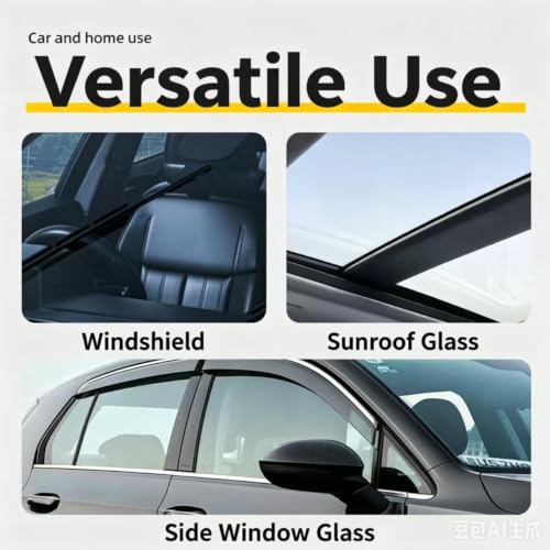 Car Glass Polishing Compound, Cerium Oxide Water Repellent Cleaner, Removes Oil Film & Water Spots, Fixes Minor Scratches, Restores Clarity