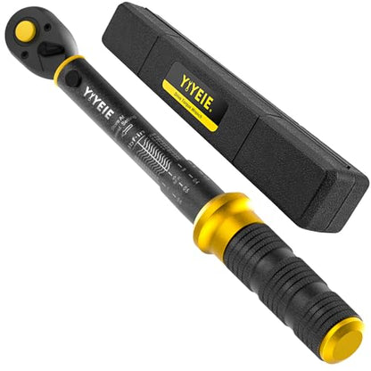YIYEIE Upgrade 1/4" Drive Torque Wrench, 10-230 in.lb (1.1-26 Nm) | Small Inch Pound Torque Wrench for Bike, MTB, Bicycle & Motorcycle, ±3% High Accuracy, with Easy-to-Use Locking Ring - size: 1/4″ 1 PC