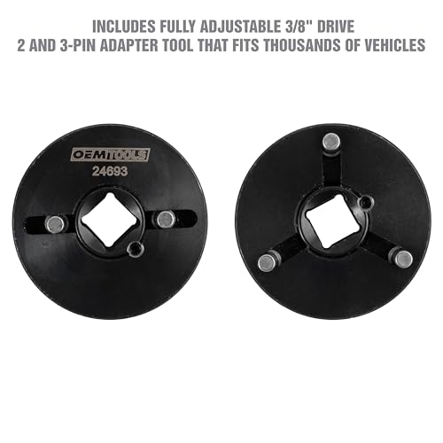 OEMTOOLS 35058 Brake Caliper Piston Rewind Tool, Spring Loaded Brake Caliper Wind Back Tool, Universal Rear Piston Brake Caliper Retractor Tool , Black - style: Brake Caliper Piston Rewind Tool