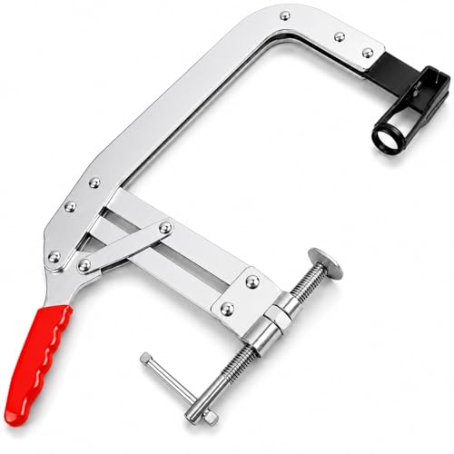 10 Inch C-Style Valve Spring Compressor Pincer Tool, Universal Valve Spring Removal & Install Tool, Cylinder Head Off Service Tool for Automotive Engine Repair & Mechanic Use