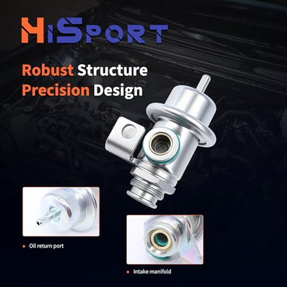 HiSport Fuel Injection Pressure Regulator - 3.0BAR, Replaces PR105 17089203 17103467 17107478 17107483 17107491 17112555 17112589 17122283 21007005 21015427 217364 217367 217370 217400 8171222830 - size: HSFPR105