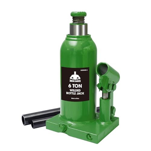 Jack Boss Bottle Jack 6 Ton (12,000 LBs) Hydraulic Car Jack, Fit for Auto Truck Repair and House Lift, Green - color: Green, size: 6 TON